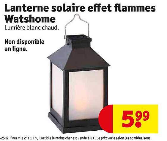 lanterne solaire effet flammes watshome