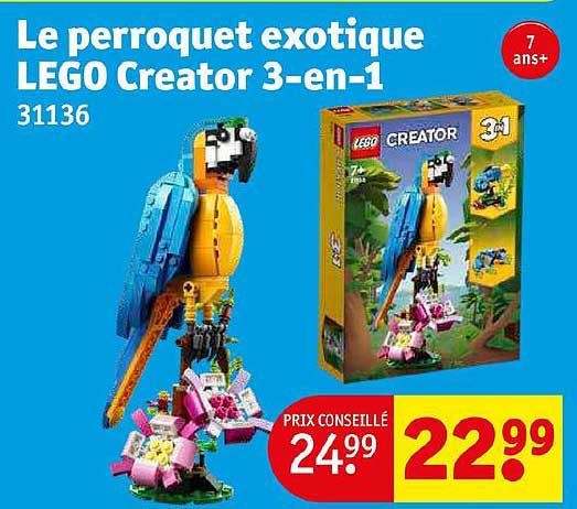 le perroquet exotique lego creator 3-en-1
