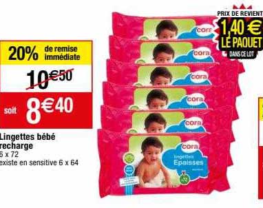 Lingettes Bébé Recharge