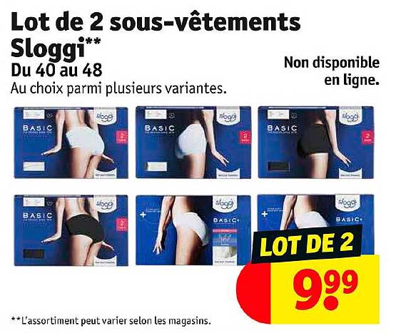 lot de 2 sous-vêtements sloggi