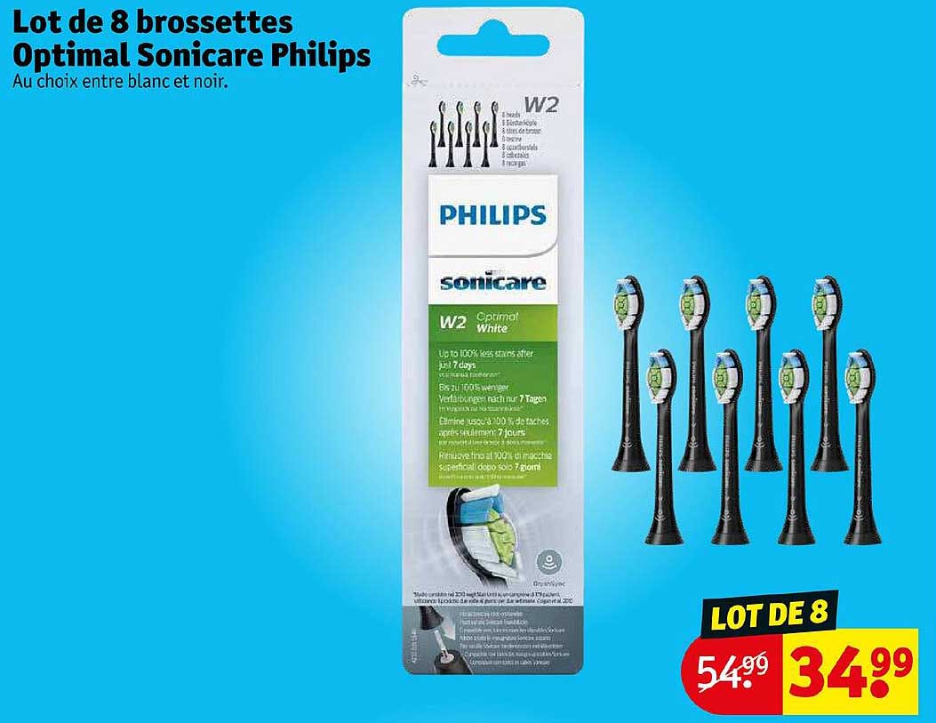 lot de 8 brossettes optimal sonicare philips