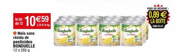 maïs sans résidu de pesticides bonduelle