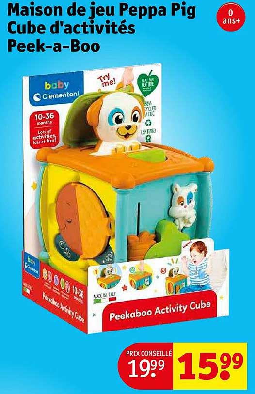 maison de jeu peppa pig cube d'activités peek-a-boo