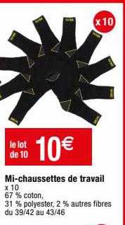 mi-chaussettes de travail