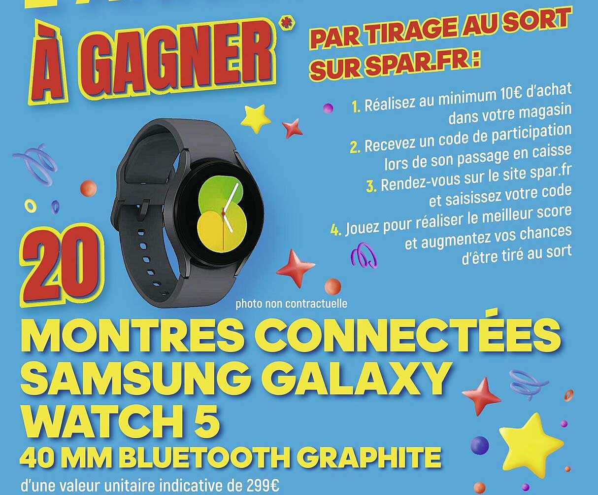 montres connectées samsung galaxy watch 5 40 mm bluetooth graphite
