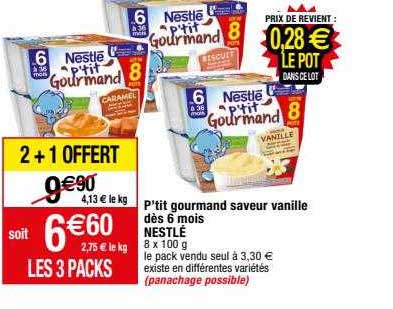 P'tit Gourmand Saveur Vanille Dès 6 Mois Nestlé