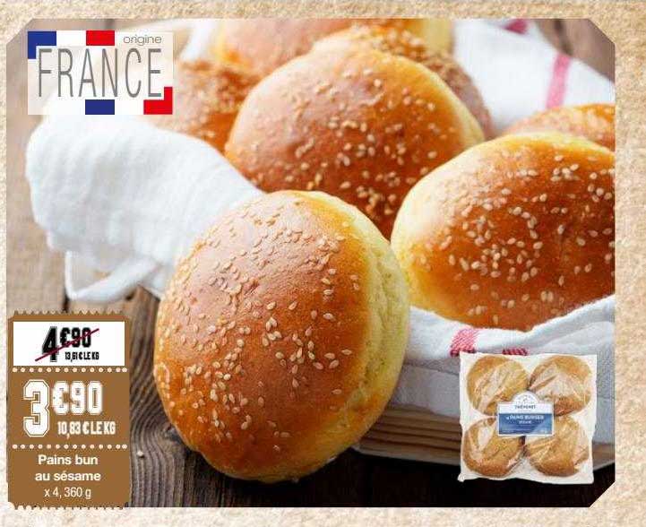 pains bun au sésame