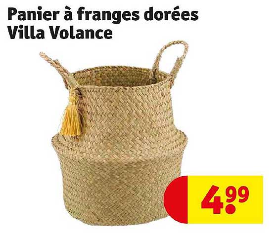panier à franges dorées villa volance
