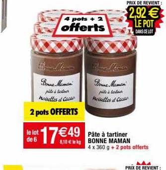 pâte à tartiner bonne maman