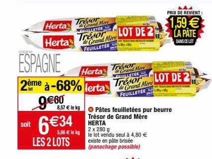 pâtes feuilletées pur beurre trésor de grand mère herta