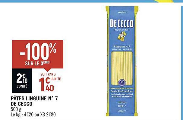 pâtes linguine n°7 de cecco