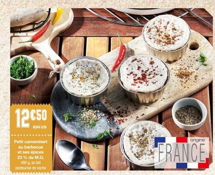 petit camembert au barbecue et ses épices 23% de m.g.