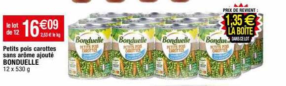 petits pois carottes sans arôme ajouté bonduelle
