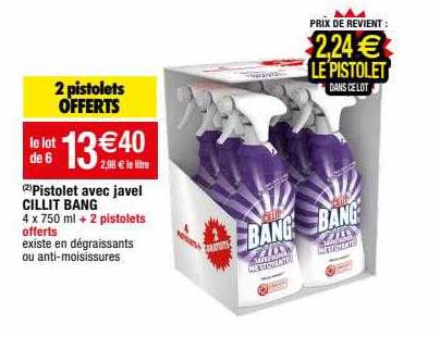 pistolet avec javel cillit bang