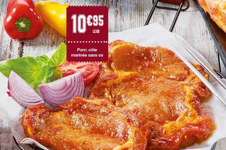 Porc : Côte Marinée Sans Os