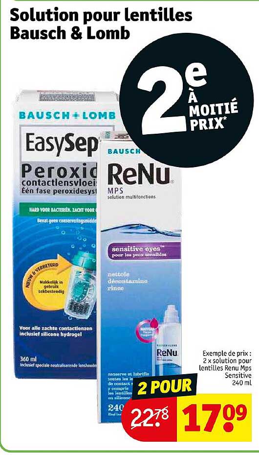 solution pour lentilles bausch & lomb