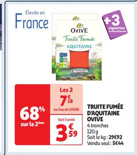 truite fumée d'aquitaine ovive