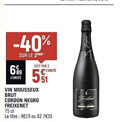 vin mousseux brut cordon negro freixenet