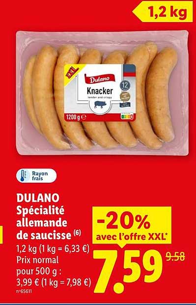 DULANO Spécialité Allemande De Saucisse