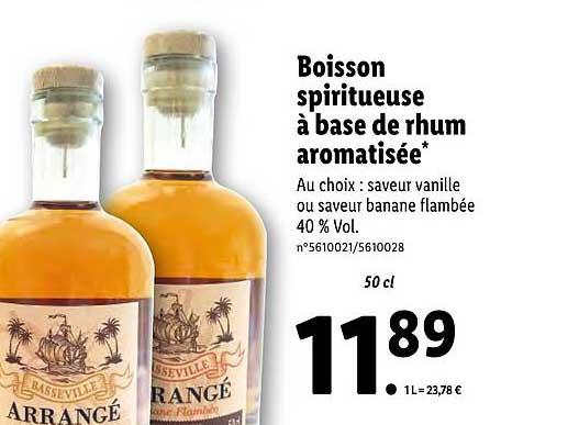 boisson spiritueuse à base de rhum aromatisée