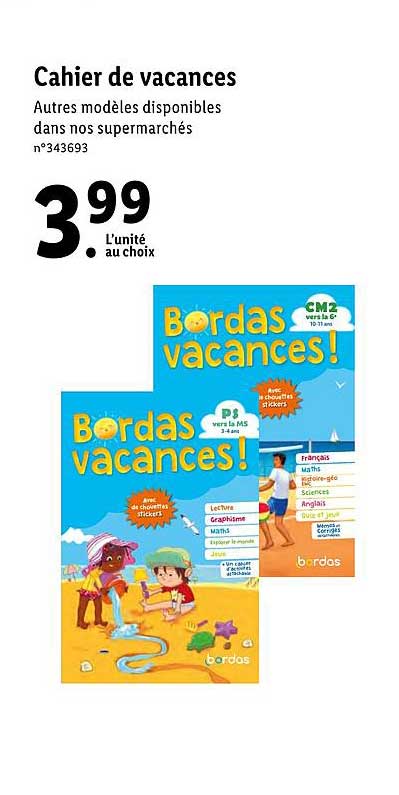Cahier De Vacances