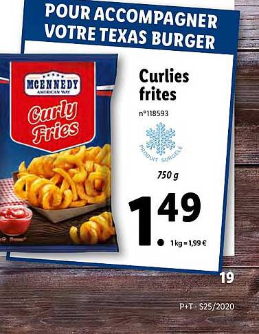 Curlies Frites Mcennedy