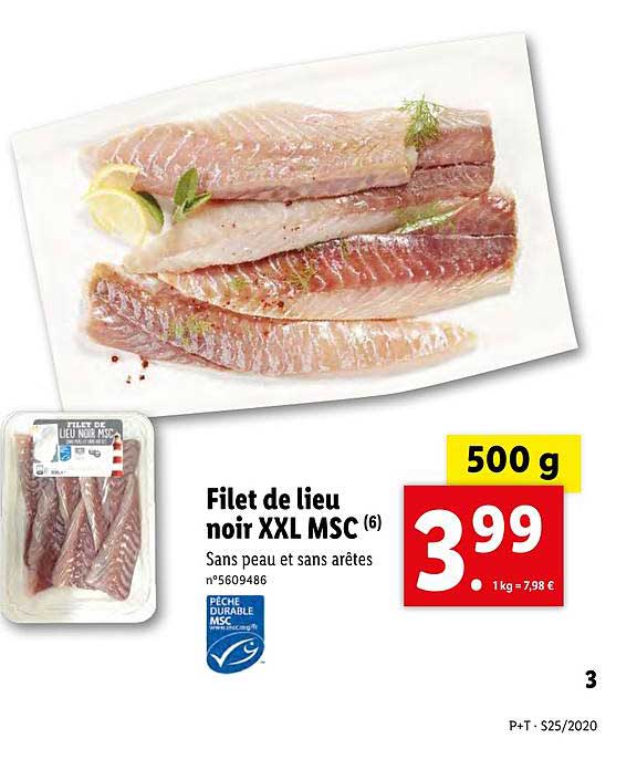 Filet De Lieu Noir Xxl Msc