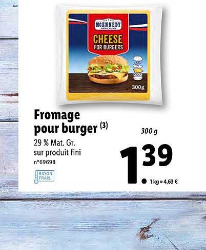 Fromage Pour Burger Mcennedy