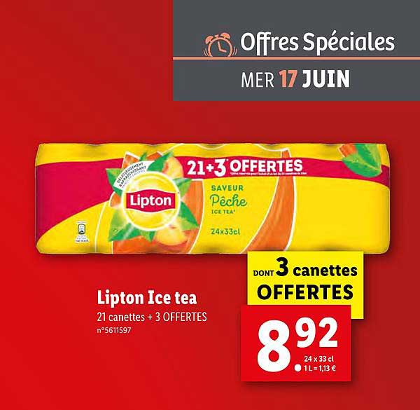 lipton ice tea 3 canettes offertes