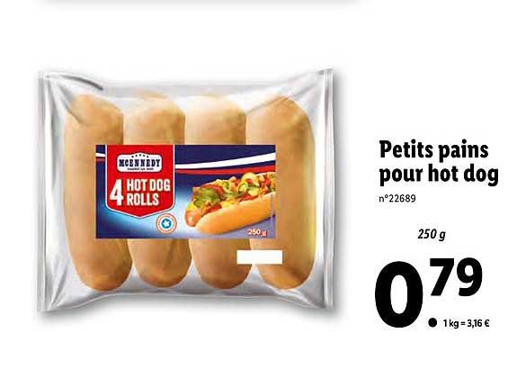 petits pains pour hot dog mcennedy