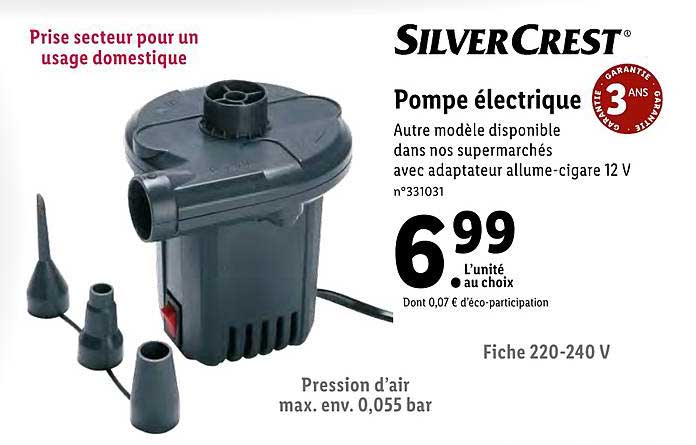 pompe électrique silver crest