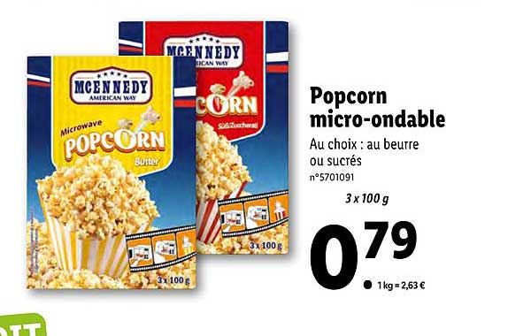 popcorn micro ondable mcennedy