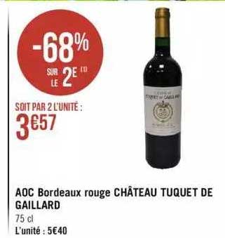 aoc bordeaux rouge château tuquet de gaillard