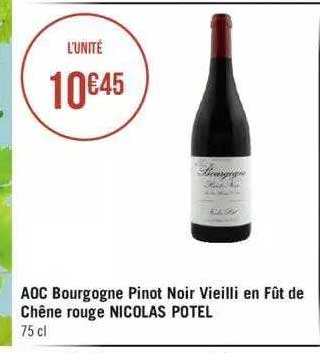 Aoc Bourgogne Pinot Noir Vieilli En Fût De Chêne Rouge Nicolas Potel
