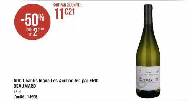 aoc chablis blanc les ammonites par eric beaumard