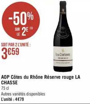 aop côtes du rhône réserve rouge la chasse