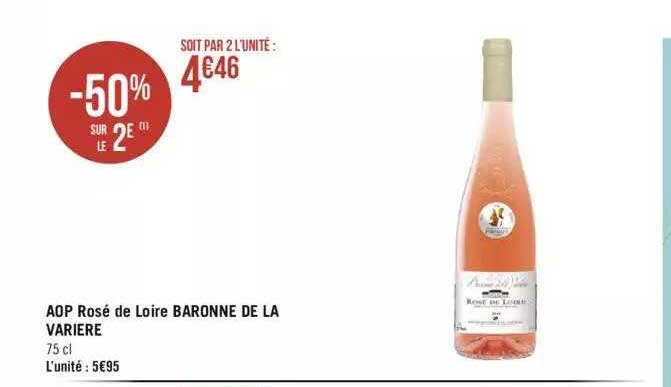 aop rosé de loire baronne de la varière