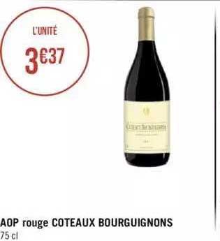 aop rouge coteaux bourguignons