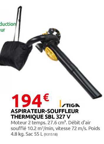 aspirateur-souffleur thermique sbl 327v stiga