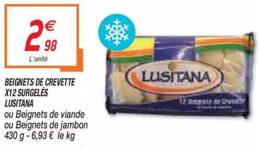 beignets de crevette x12 surgelés lusitana