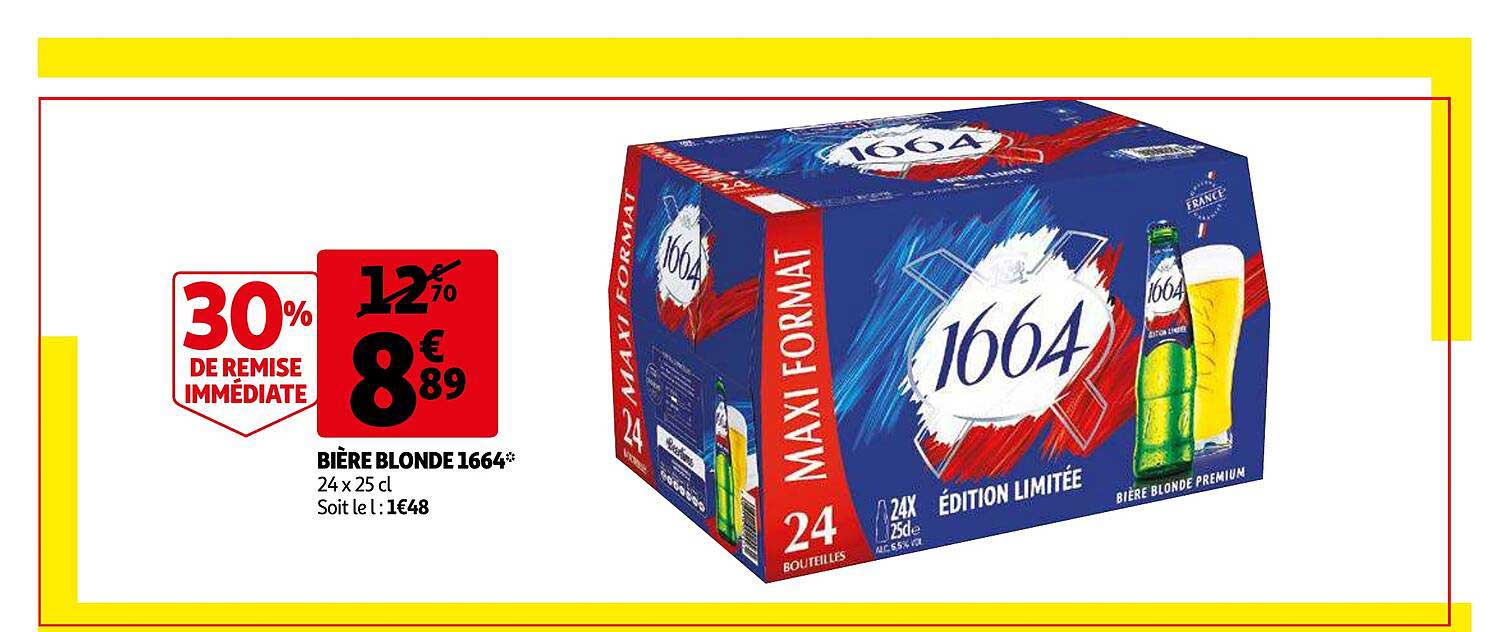 Bière Blonde 1664 30% De Remise Immédiate