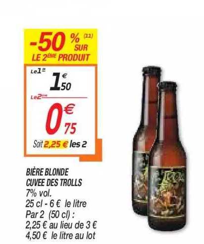 bière blonde cuvee des trolls