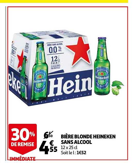 Bière Blonde Heineken Sans Alcool 30% De Remise Immédiate