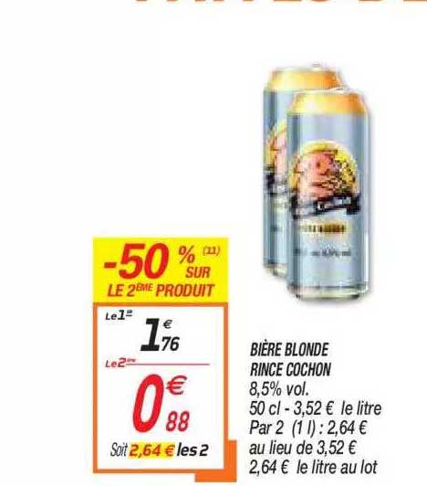 bière blonde rince cochon