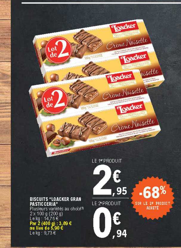 biscuits "loacker gran pasticceria"