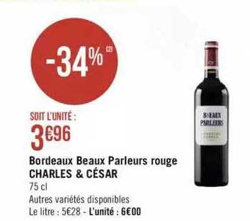 bordeaux beaux parleurs rouge charles & césar