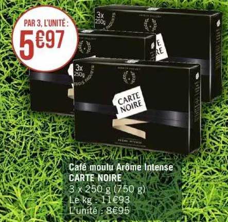 Café Moulu Arôme Intense Carte Noire