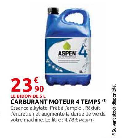 carburant moteur 4 temps aspen