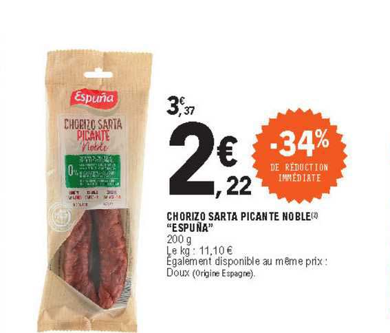 chorizo sarta picante noble "espuna"