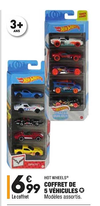 coffret de 5 véhicules hot wheels